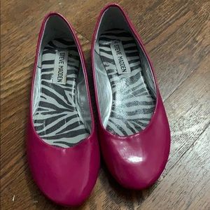 Magenta Steve Madden Shiny Flats